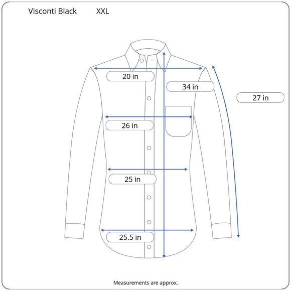 Visconti | Black Series Mens Shirt Navy Blue Red Stripe Dot Flip Cuff Size XXL - Picture 3 of 11